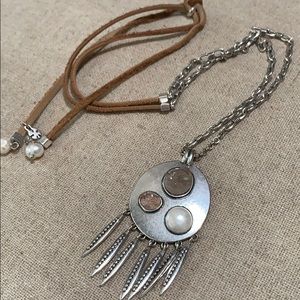 Lucky Brand druzy pendant necklace